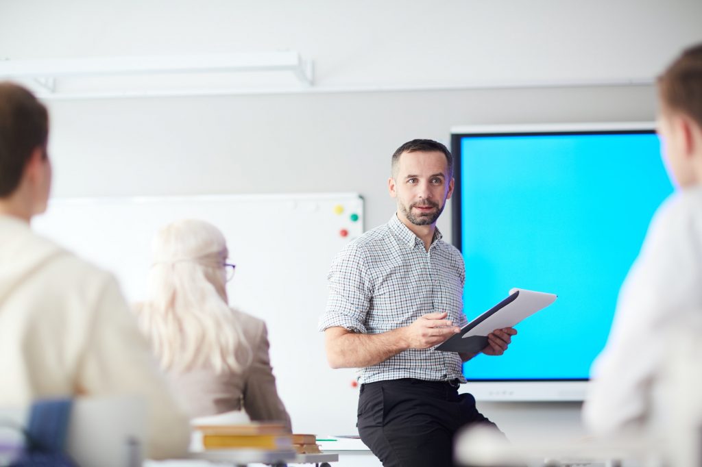 Teacher at work